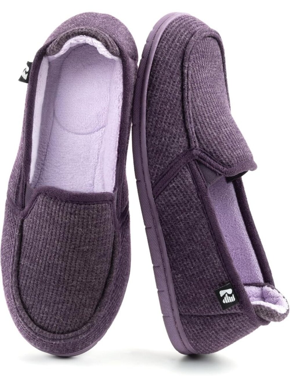 Women's Purple Two-Tone Hoodback Removable Insole Lightweight Stylish Slipper